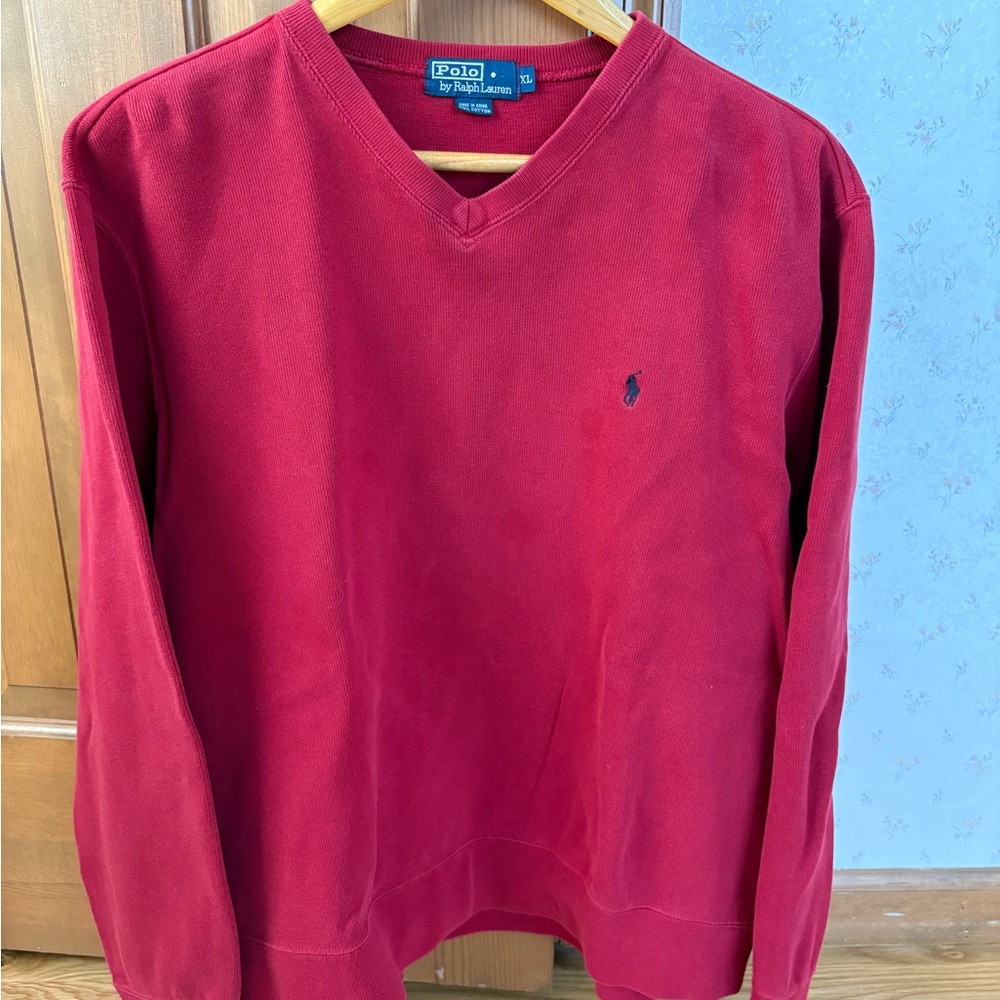 Vintage 90s Polo by Ralph Lauren Men's Red Sweater size XL